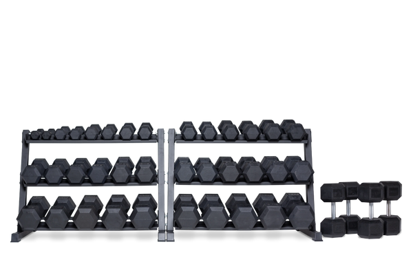 Rubber Dumbbells Set 5-100lbs